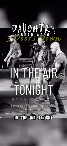 Daughtry and Brad Arnold from 3 Doors Down cover “In the Air Tonight” by Phil Collins. #daughtry #3doorsdown #philcollins #chrisdaughtry #bradarnold #intheairtonight #chappymtv #lyricsvideo 