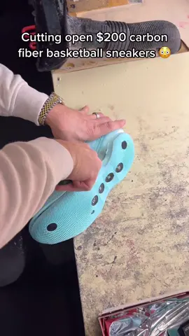 What does carbon fiber actually mean inside a basketball sneaker? Let’s find out! ⚠️ Performed by a professional. Please do not attempt this at home ⚠️  #basketball #sneakerreview #sneakerhead #sporttok #athletes