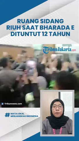 Fans Bharada E berteriak saat tuntutan 12 tahun penjara dibacakan jaksa #fyp #bharadae 