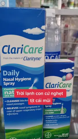 Để tránh lạm dùng thuốc khi con bị nghẹt mũi thì mình xịt rửa mũi chai claricare baby cho con ngày 2 lần vì chai này ngoài nước muối biển sâu ra còn có kháng histamin nữa#xuhuongtiktok #huongdansudungthuoc #sudungthuocdungcach 