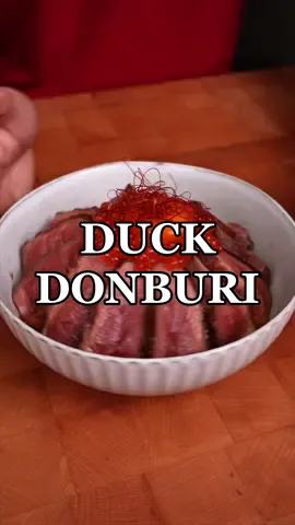 🇯🇵 Duck Donburi (Japanese duck rice bowl) | My first time ever cooking duck breast! Non-traditional but this is my take on a steak donburi :) #donburi #rice #steakdonburi #ricebowl #japanesefood #japanesecuisine #ikura #japanfood #steak #duckbreast  #mediumrare #duckdonburi #asmr 