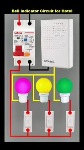 Bell Switch with Indicator Wiring under CNC RCBO#rcbo #cnc #indicator #hoteldesign #hotel #bell #hotelbell #tech #LifeHack #techtok #technology #fyp #gadget 
