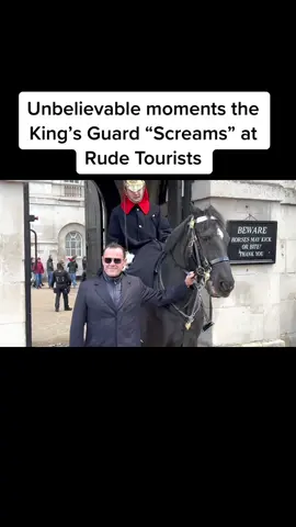 Unbelievable moments the King’s Guard “Screams” at Rude Tourists  #foryou #horseguardsparade #king #guards #foryoupage #foryourpage #viral #trending #uk #london #horseriding 