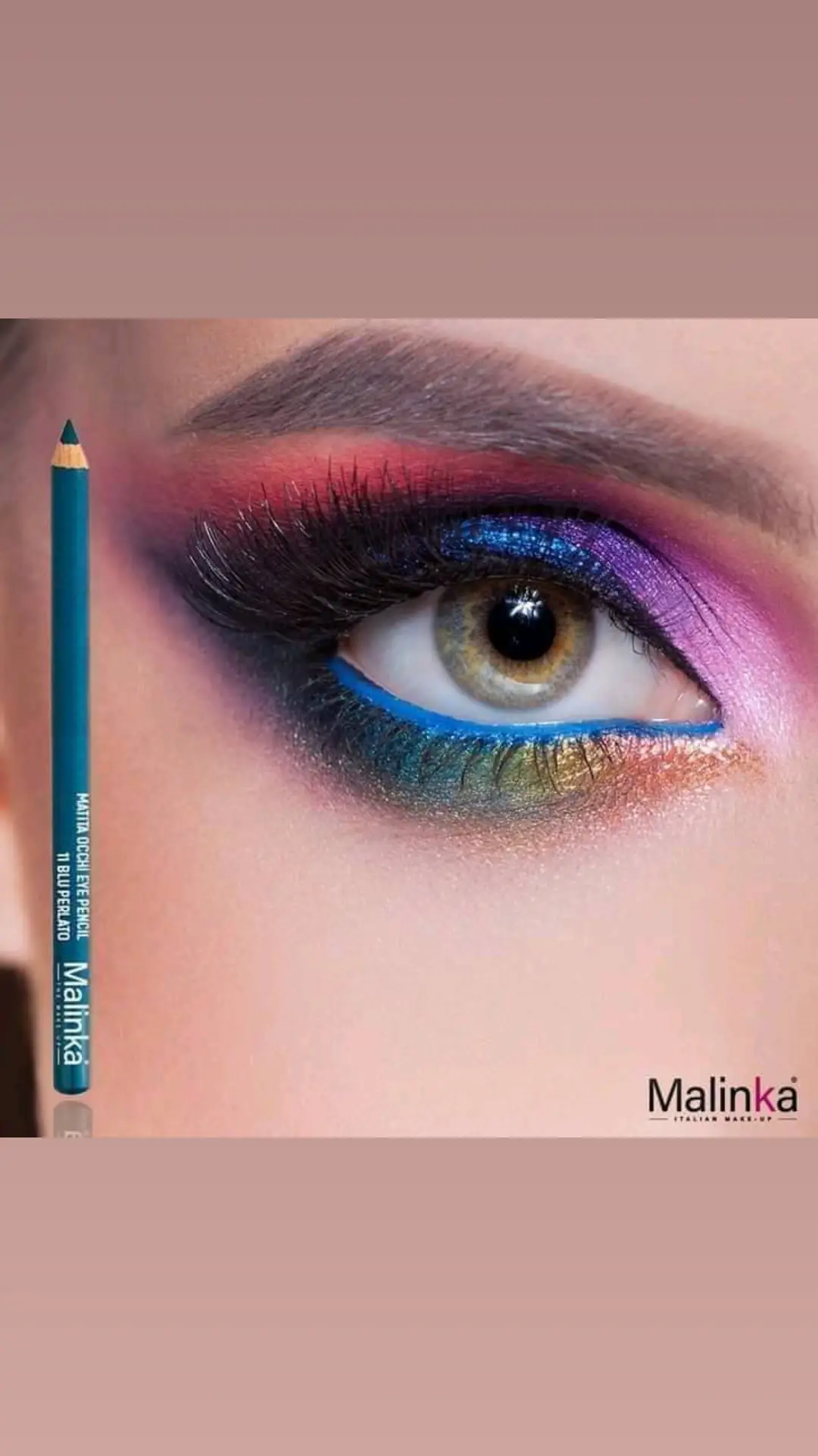 COLOR POWER! ❤️🧡💛💚💙💜 La  matita occhi by Malinka è perfetta da applicare sia all'interno che all'esterno dell'occhio: colore pazzesco, lunga tenuta e zero sbavature sono garantiti!👁💯  Dona un pizzico di magia al tuo #makeup e  scopri tutte le nuance disponibili