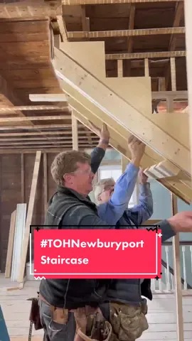 Let’s build a new staircase for #TOHNewburyport 🪚 #thisoldhouse #historicstairs #buildingcodetips 