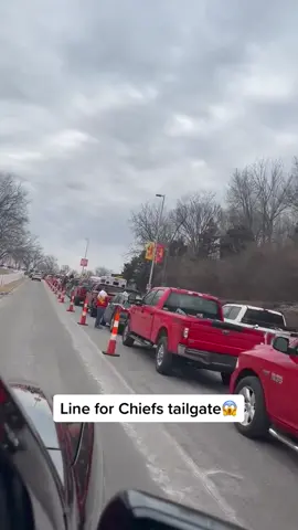 Chiefs fans started lining up at 9PM last night to tailgate for today's game 👀 [via CameronWolfe/TW]