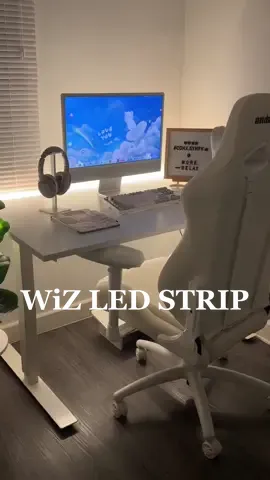 💡LED #connectedlight #wizconnected #workspace #desksetup #จัดโต๊ะคอม #โต๊ะทำงาน ##ไฟแต่งโต๊ะคอม #cdhxsympk
