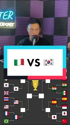 Full bracket on Youtube! #fyp #foryou #food #FoodTok #italy #korean #podcasts 