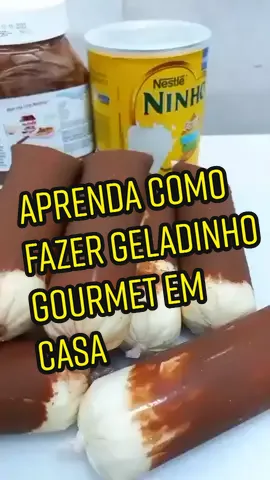 Leite ninho com Nutella 😋😍 Só quem gosta vai deixar um ❤️ #geladinhogourmet #geladinhosgourmets #sobremesafacil #sacole 