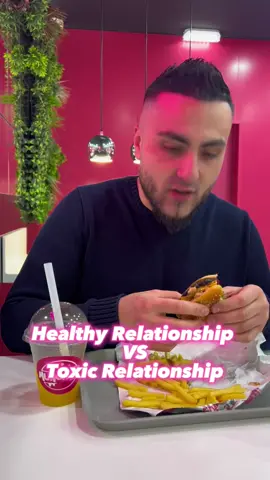 Healthy Relationship VS. Toxic Relationship #munchies #munchiessheffield #haveyougotthemunchies #food #cooking #chef #fyp #meme #funny