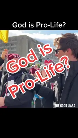 “God is Pro-Life” sign at the March for life. #fyp #interview #dc #funny #prochoice #womensrights #tglnyc 