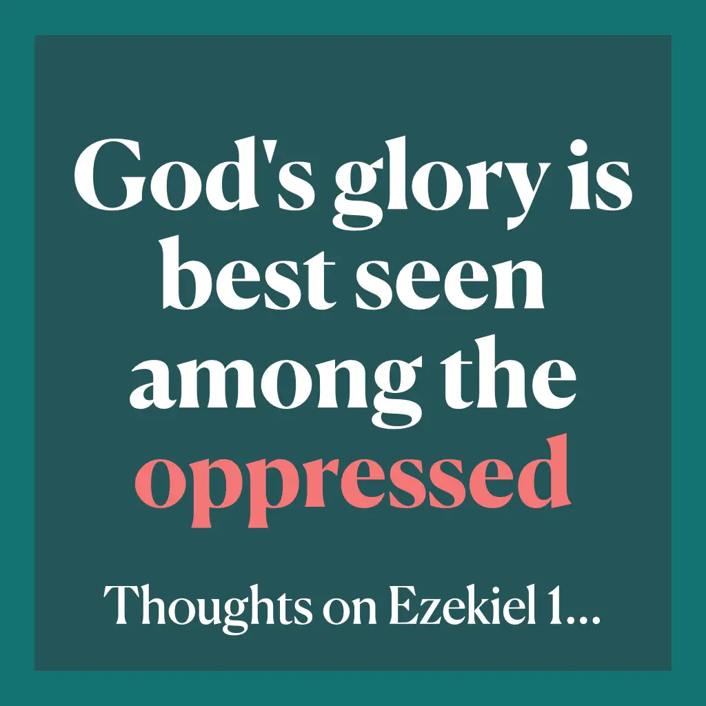 Ezekiel 1 is a wild chapter of four-faced, six-winged creatures, wheels within wheels, and domes of frost/ice/crystal. But it's important not to miss the big picture: it's among a deported, exiled people in an empire of oppression where God's glory is revealed. #biblestudy #christiantiktok 