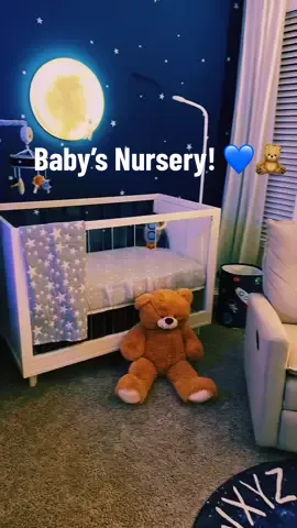Baby’s Nursery!  Baby baby 🤍🧸 We are ready when you are ready!! I can’t wait to meet you my sweet baby boy! ❤️ I love you so much 💙🧸 #babyboynurseryreveal #babyboynursery #babyboy #nurserydecor #nurserytour #nursery @albertocceres1 