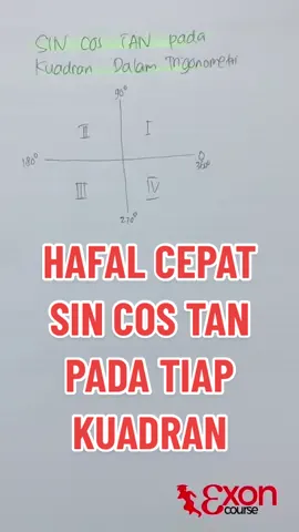 HAFAL CEPAT SIN COS TAN PADA KUADRAN TRIGONOMETRI #kuadran #trigonometri #matematika #fyp #foryoupage