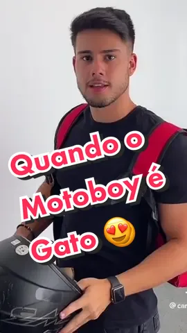 Quando entregador/motoboy é gato #casal #humor 