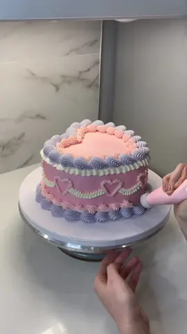 Twenty f*cking three 😈✨ #buttercream #buttercreamcake #fyp #vintagecake #cakedecorating #cakedesign #missmacsbakery #pinkcake #heartcake 