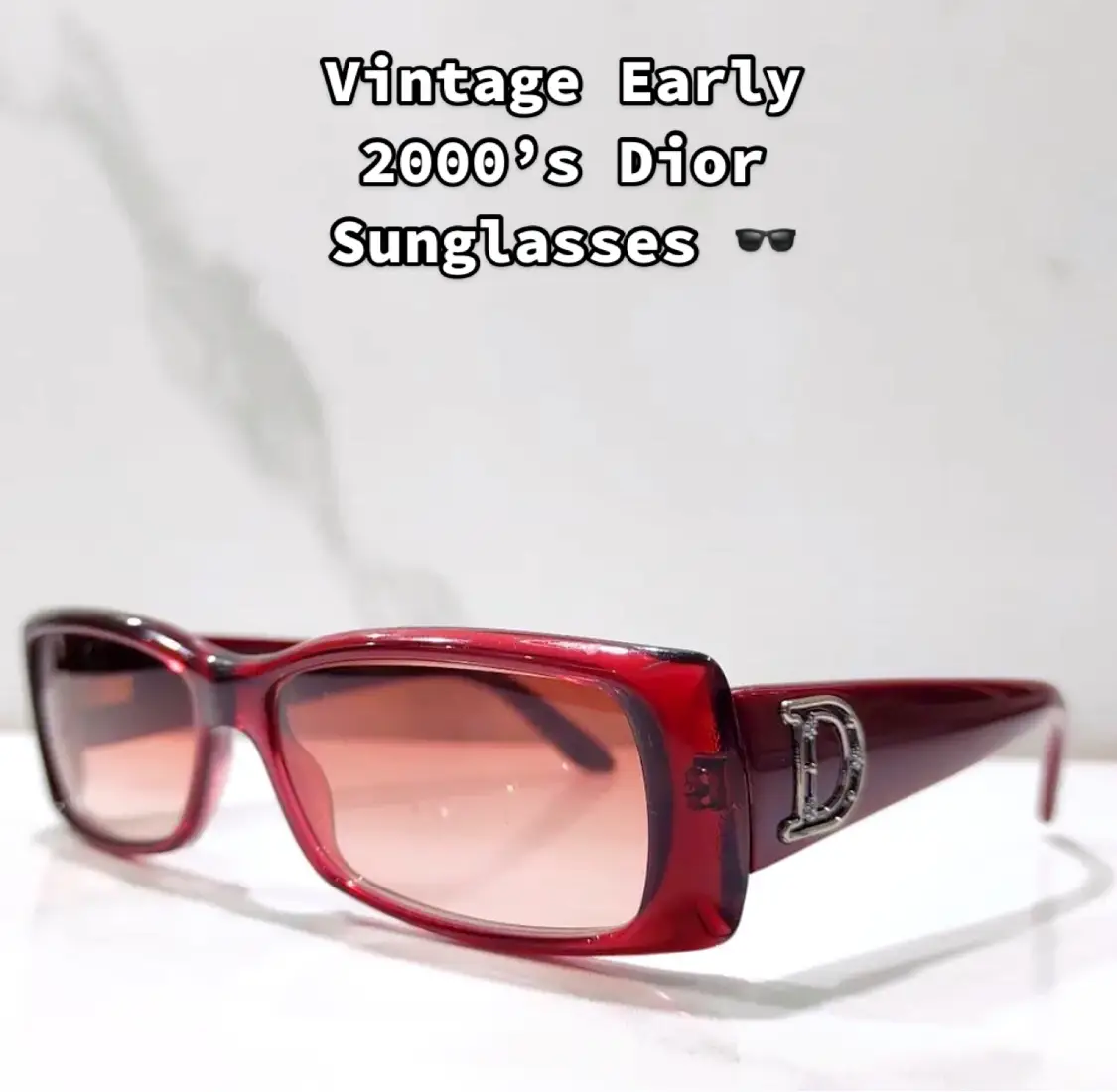 Vintage Early 2000’s Dior Sunglasses #vintagedior #early2000sfashion #vintagesunglasses #chanelballetflats #chanelslingback #vintageheels #sourcing 