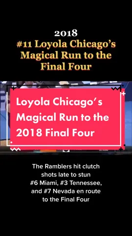 2018 Loyola Chicago’s Magical Run to the Final Four #MarchMadness #ncaabasketball #ncaatournament #buzzerbeater #loyolachicago #loyolaramblers #donteingram #claytoncuster #marquestownes #cinderella #clutch 