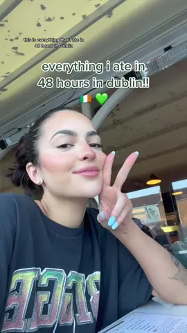 all the food i ate in 48 hours in dublin! check the comments for the names of everywhere we ate 💚 #Vlog #foodrecs #eatinaday 