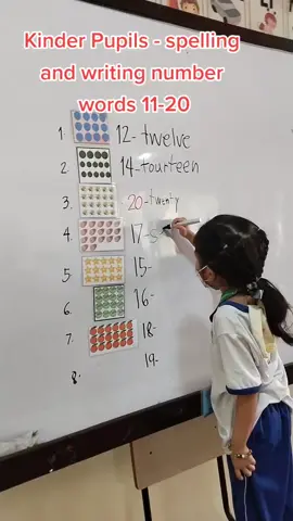 My Kinder pupils, spelling and writing number words 11-20! Good job kids keep it up! #kinde #kinder #kindergarten #kinderpupils ##kinderjoy #kindergartenteacher #pupils #spelling #writing #studies #foundation #class #math #mathematics #subject #maths #❤️ #👌 #like #👍#ph #fyp #fypシ 