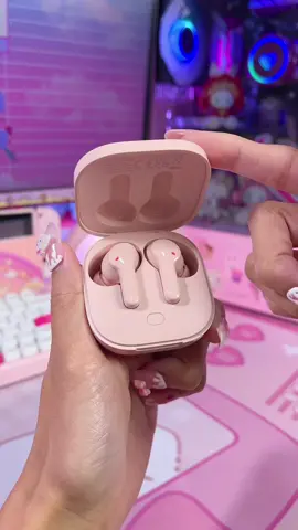 Cutest Pink Wireless Earbuds 🥰💕  fr. @qcyglobal #qcy #qcyt13 #earbuds  #tech #gadget #earphones #pink #cute #unboxing #aesthetic 