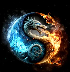 Yin Yang Dragon #Dragon #yinyang #fire #art #foryou #tiktok #picture #music #tv #cinema 