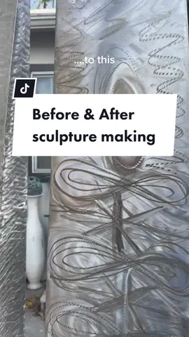 I love how the 3D designs on the stainless steel sculptures change in different light  #metaldesign #sculpture #sculptureart #sculpturedesign #stainlesssteelart #3dillusion #grindingmetal #steelsculpture #metalsculpture #losangeles #losangelesartist 