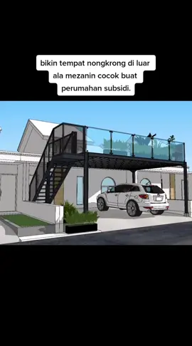 bikin tempat nongkrong di atas dsign by:@ghofarmuhammad205 klien ranca bogor. #dsigner #desainrumahminimalis #mezanine #architecture #fyp #arsitekcirebon 