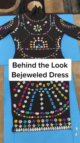 Replying to @sistertank I ❤️ your question, here is a BTS of creating the Bejeweled dress! #craft #craftok #recreatealook #recreatingcelebritiesoutfit #handmade #bejeweled #diyproject #diydress #handmadeclothes 