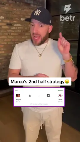 @milliondollarmarco is all set for the second half 💪🏼 @the100xclub #nfl #football #NFLPlayoffs #chiefs #bengals #joeburrow #patrickmahomes 