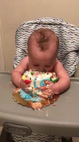 Son's First Birthday Smash Cake ViralHog#baby #tuy #cake #cute #Birthday #funny