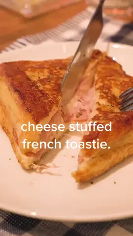 Triple decker french toasts are in, and cheese is a must. @milkupontario #MilkUPBreakfastClub #partner #collegemeals #frenchtoast #breakfastideas #cheesepull