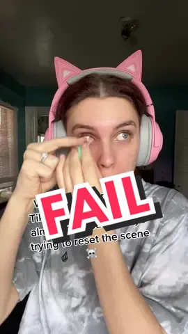 The vid I posted yesterday is what i was going for here 🫣❤️ #fail #fakeeye #oneeye #prostheticeye 