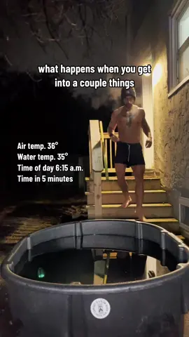 Do your daily cold plunge. Day 34 #coldimmersion #coldplunge #coldwatertherapy #hubermanlab 