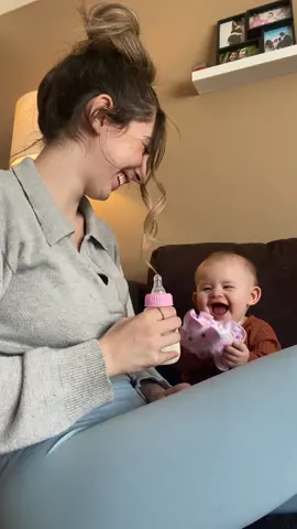 The sweetest sound ever 🥹 #babygiggles #laughing #playingwithbaby #momandbaby #8monthsold #babylaughs 