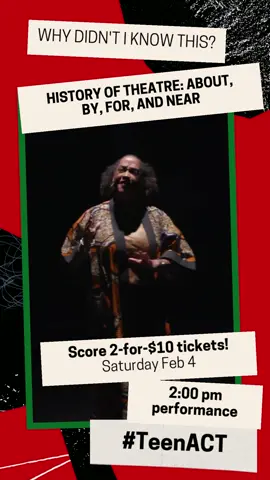 Tickets for #teenACT available now. Performance is Feb 4 @2pm! #historyoftheatre #ACTHistoryoftheatre #theatretok #theatrekid 
