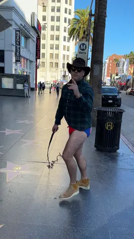 Wippa takes his Yellowstone country song to Hollywood Boulevard 🤨 #fitzyandwippa 