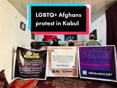 LGBTQ+ Afghans staged an indoor protest on Wednesday in the capital Kabul against the U.S. “for failing to provide asylum protection to members of [their] community”. The protestors also called out the media for ignoring queer people under Taliban rule. #afghanistan #lgbtnews 