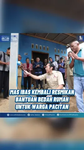 Selamat malam sedulur, alhamdulillah Mas EBY (Ibas) kembali meresmikan Program Bedah Rumah BSPS di Desa Ngunut, Kecamatan Bandar, Pacitan. “Katanya di sini masih banyak warga yang rumahnya perlu dibenahi. Memang Desa Ngunut, Bandar ini daerah yang cukup jauh dari pusat kota Pacitan. Saya mengerti bahwa masyarakat di kota perlu diperhatikan kesejahteraannya, namun masyarakat di gunung, juga harus lebih disentuh setuju?!” Di 2022 Mas Ibas sendiri telah mengawal Program BSPS setidaknya untuk 3.000 rumah di dapilnya. Semoga kawalan ini memberikan banyak manfaat dan Mas Ibas dapat terus melanjutkan perjuangannya dalam mengawal aspirasi masyarakat. Aamiin.  #edhiebaskoroyudhoyono #eby #ibasyudhoyono #ebynews #ibas #masibas #bedahrumah 