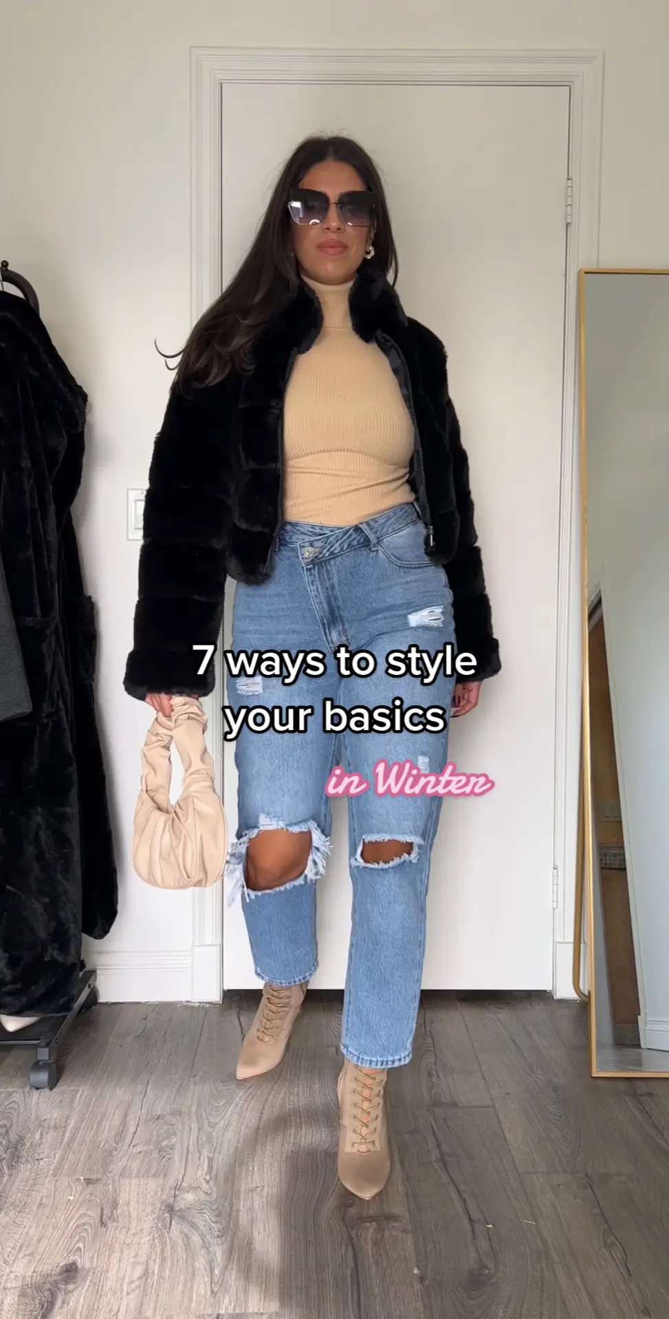 Which one is your favorite look? #howtostyle #waystostyle #elevatedbasics #casualoutfits #outfitideas #winteroutfits #casuallooks #lookbook #winterlookbook 