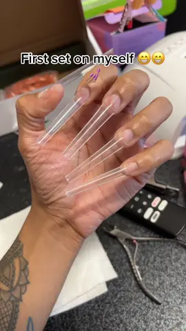 Now taking clients CAUSE I DID THAT !!!!! Jkjkjkjk but wowwwwww 🤩🤩 I amaze myself everytime .. what y’all think ?? 🤔🤔 #nails #nailsartvideos #nailsart #nailsoftiktok #nailsathome #nailsdesign #fyp #acrylicnails #acrylic #
