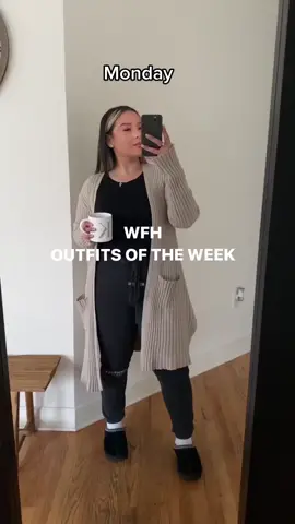 My wfh outfits of the week 🫶🏼 Cozy vibes always ✨ #wfhlife #wfh #outfitideas #outfitinspo #loungewear #cozyathome #styling #OOTD #workfromhomeoutfits #fyp #GetCrackin #foryourpage 