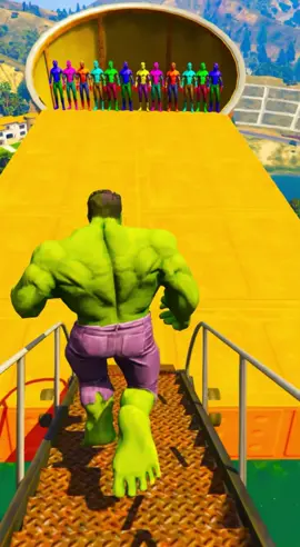 Epic Ragdolls Hulk vs Spiderman Color Water #gta #gta5 #hulk #spidermancolors #ragdoll 