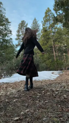 young girl experiences pure bliss as she escapes the terrors of urban sprawl and dances jauntily in the forest