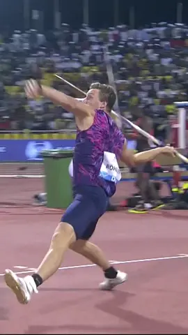 Just Thomas Rholer 🇩🇪 giving the cameraman 🎥 a scare 😮💪 #DiamondLeague 💎 #fyp #trackandfield #athletics #javelin 