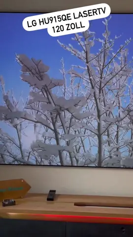 120 Zoll #LG #HU915QE #LaserTV mit #webOS - Projiziert auf eine #EliteScreens Starbright CLR Rahmenleinwand. 