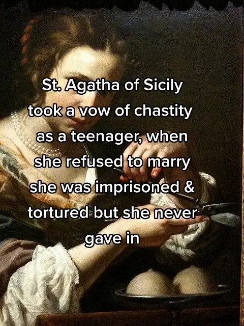 today is her feast day! learning about her when i was 12 years old is defs a core memory of mine #stagatha #catholic 