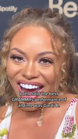 #Latto said the best #GRAMMYs  performance of all time was #CardiB “Money” performance. 