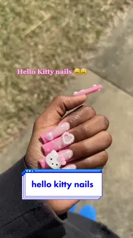 these are soo cuteeeeeee 💅🏾😩|| hello kitty nails 💕#hellokitty #hellokittynails #nails #acrylicnails #sanrio #sanrionails #nailinspo #nailideas #kawaiinails 