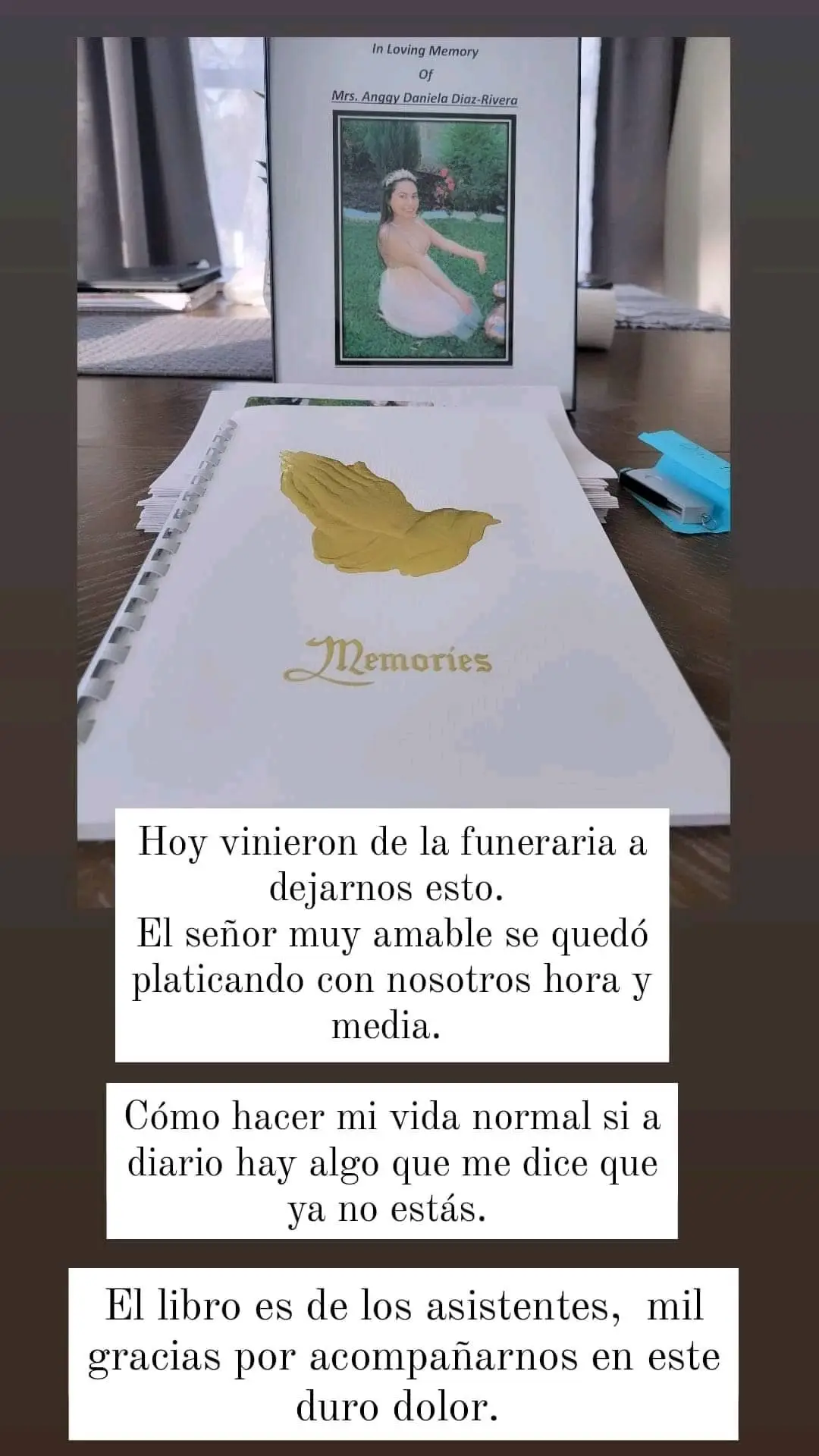 Dios dale fuerzas a toda la familia 🙏😔 cada día es más duro!por qué se extraña más a las personas.